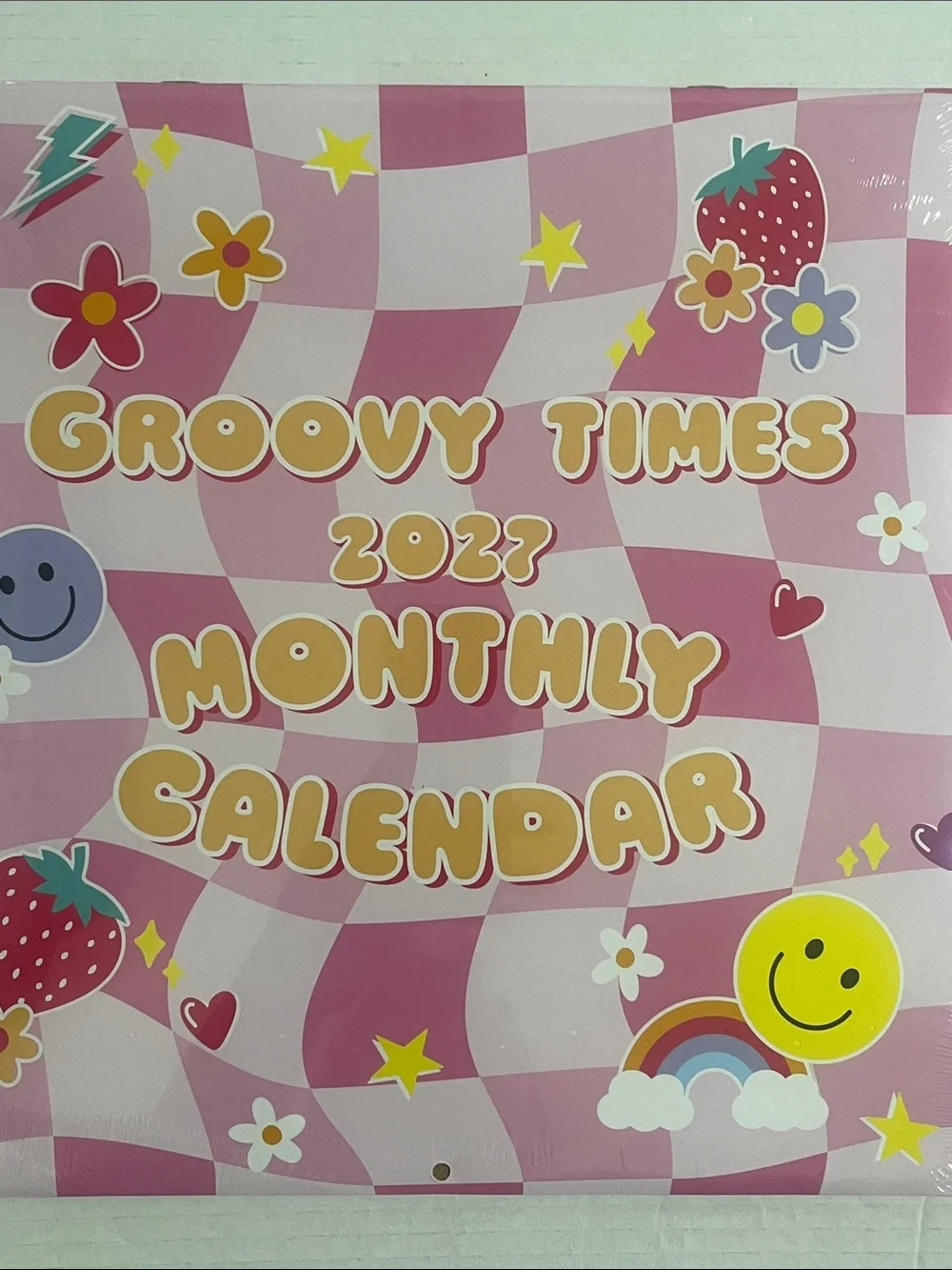 Groovy Times 2027 Monthly Calendar - Pink